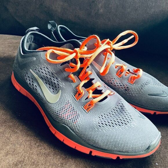 Nike Womens Free 5.0 TR Fit 4 Shoes 629496 006 Cool Grey/Anthracite/Mango 9.5 41 - Picture 1 of 7
